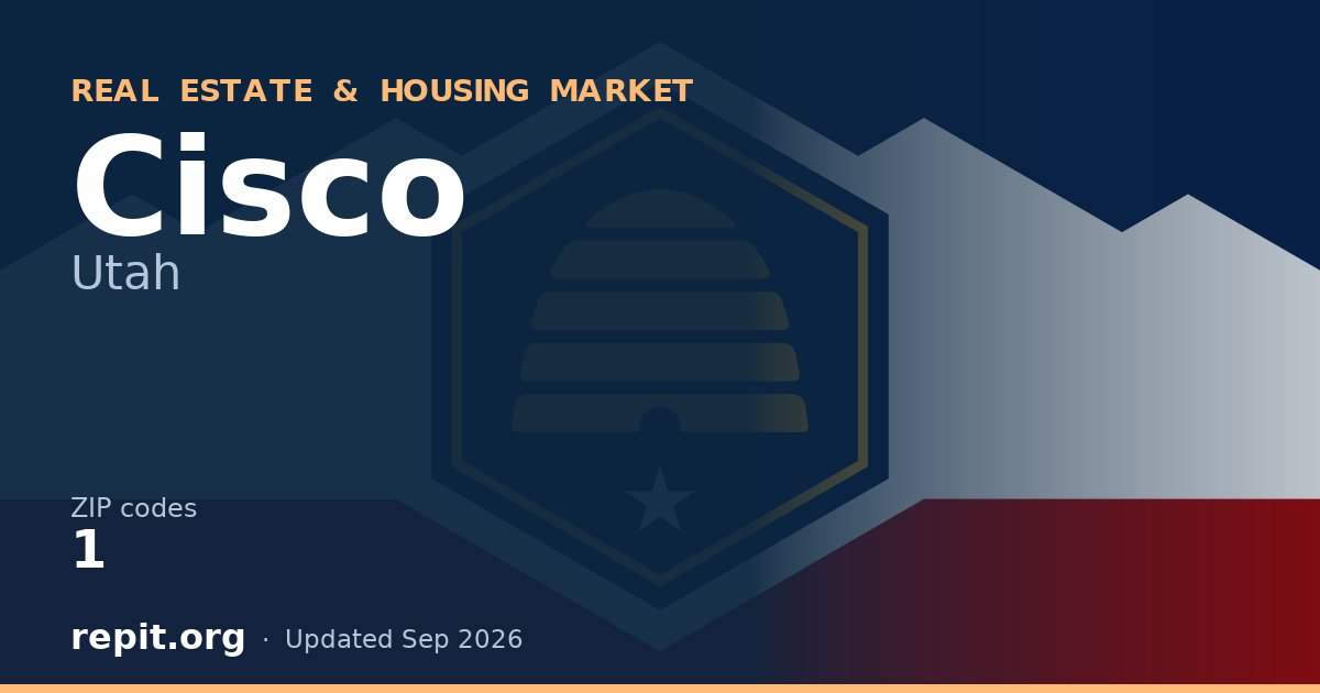 Cisco, UT real estate and housing market — 1 ZIP code