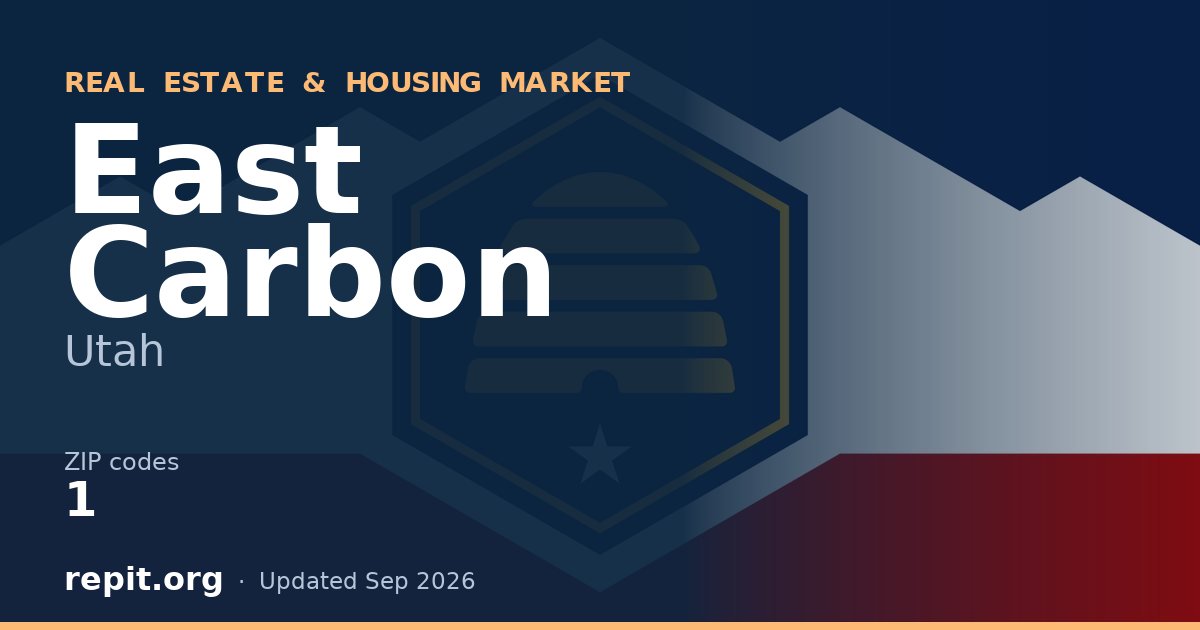 East Carbon, UT real estate and housing market — 1 ZIP code