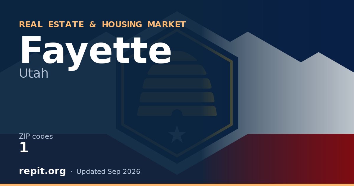 Fayette, UT real estate and housing market — 1 ZIP code