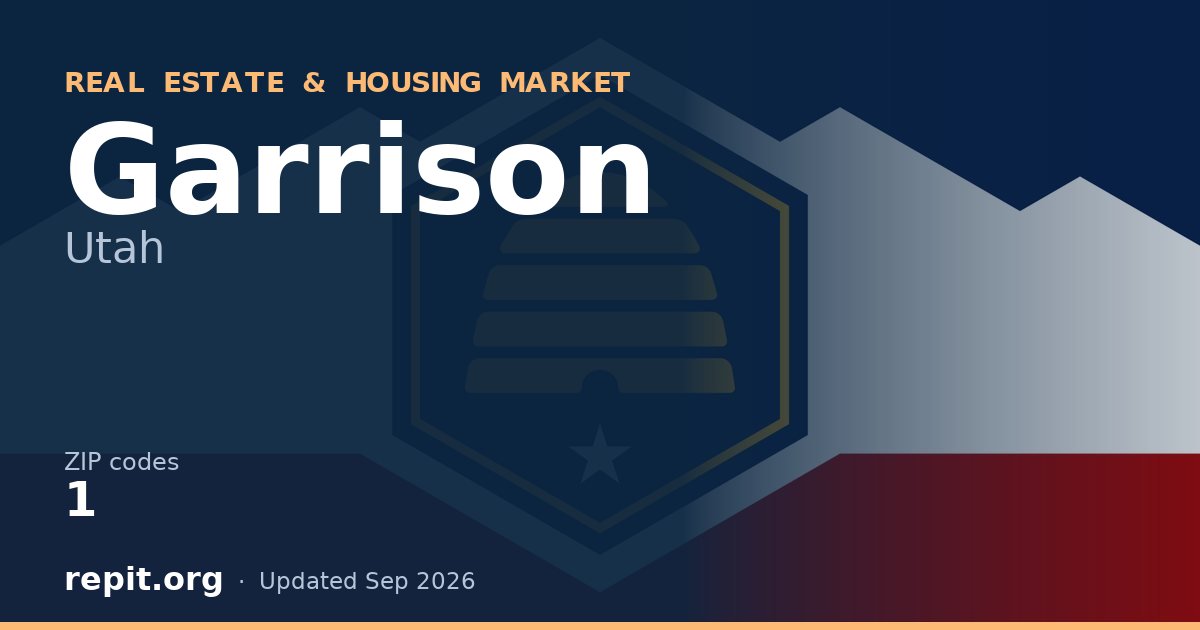 Garrison, UT real estate and housing market — 1 ZIP code