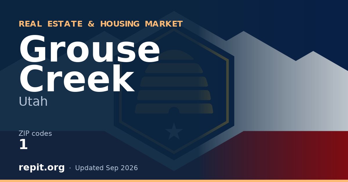 Grouse Creek, UT real estate and housing market — 1 ZIP code
