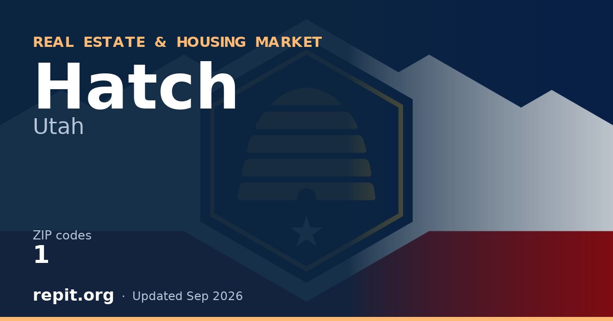 Hatch, UT real estate and housing market — 1 ZIP code