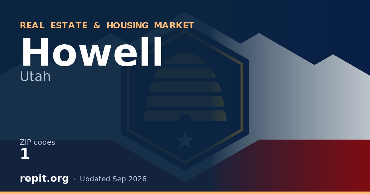 Howell, UT real estate and housing market — 1 ZIP code