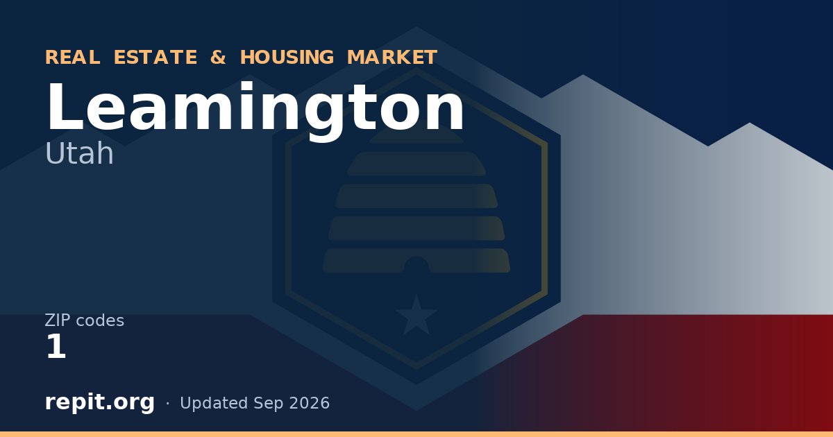 Leamington, UT real estate and housing market — 1 ZIP code