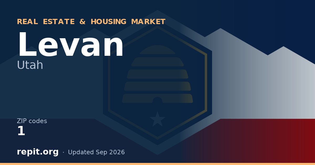 Levan, UT real estate and housing market — 1 ZIP code