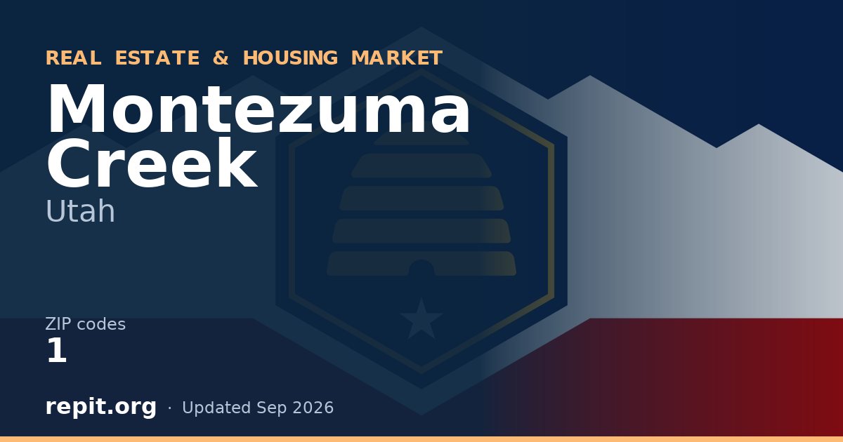 Montezuma Creek, UT real estate and housing market — 1 ZIP code