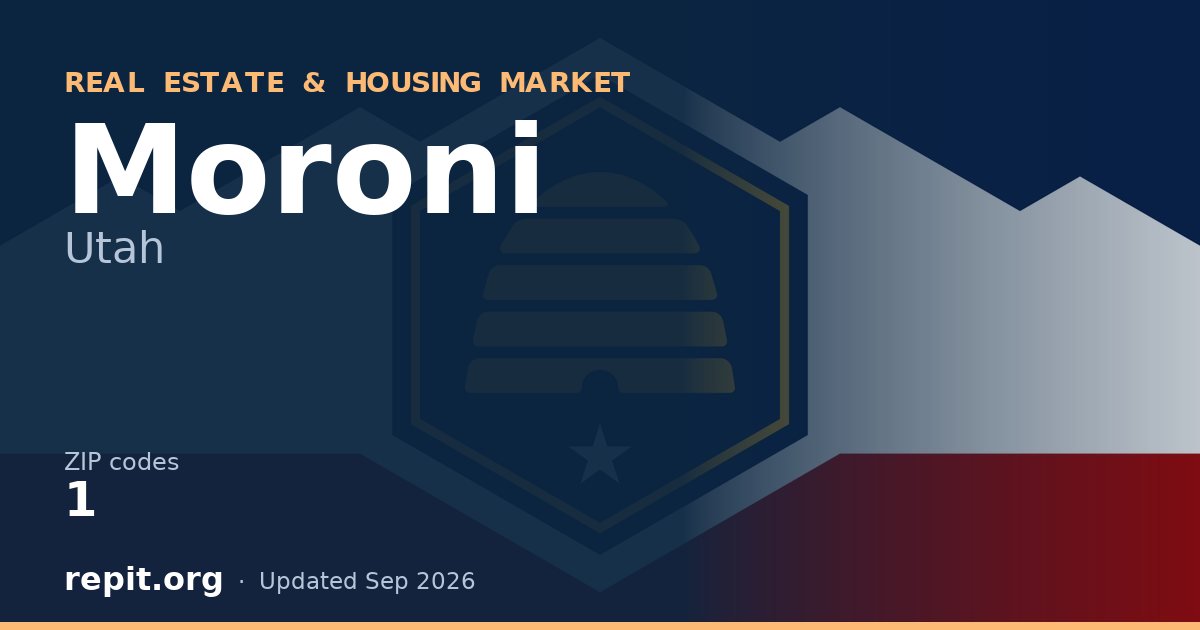 Moroni, UT real estate and housing market — 1 ZIP code