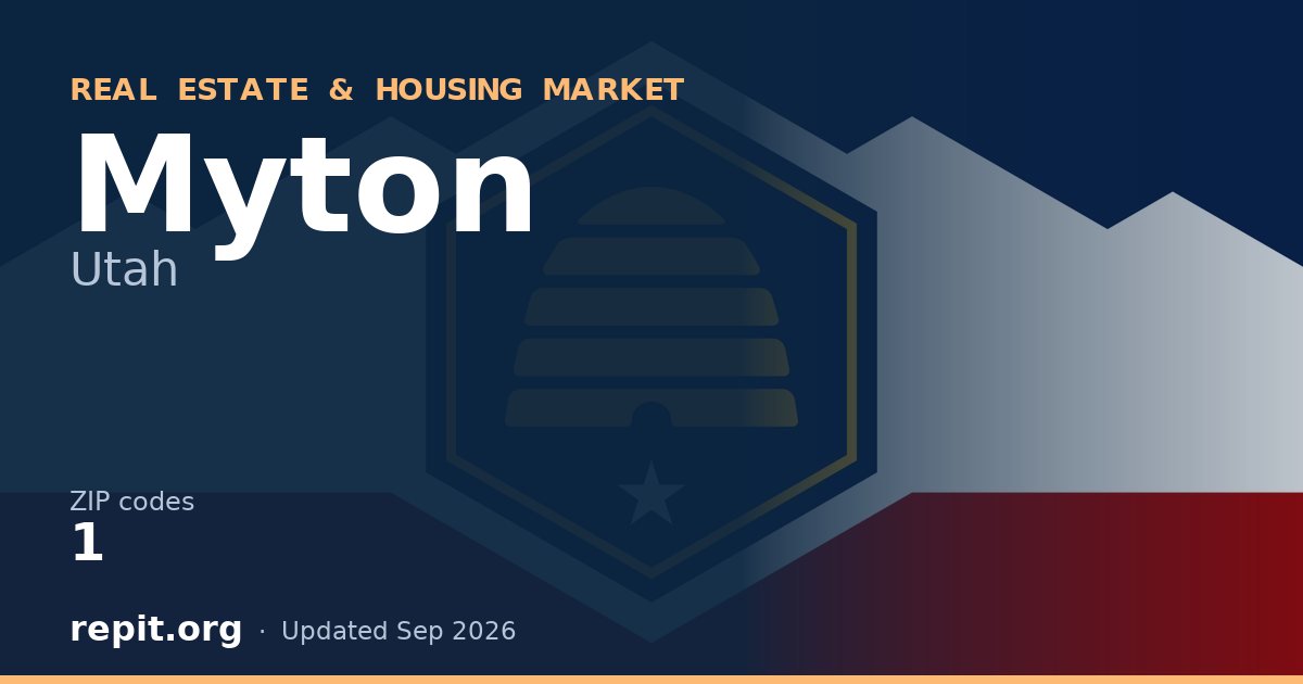 Myton, UT real estate and housing market — 1 ZIP code