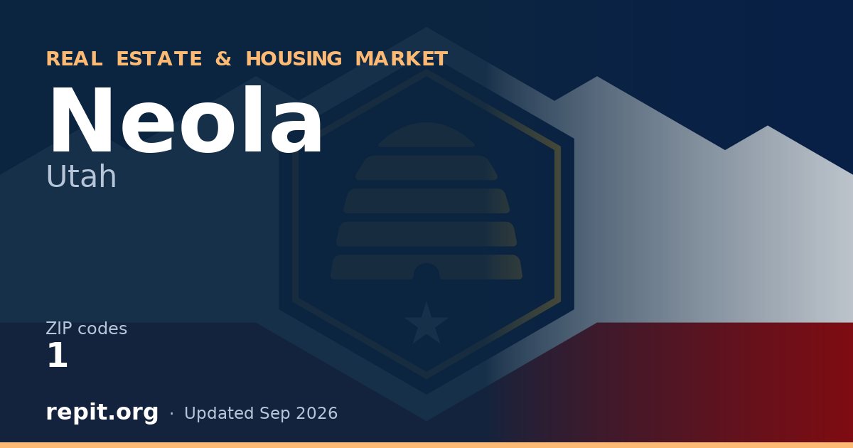 Neola, UT real estate and housing market — 1 ZIP code