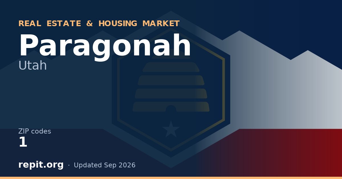 Paragonah, UT real estate and housing market — 1 ZIP code