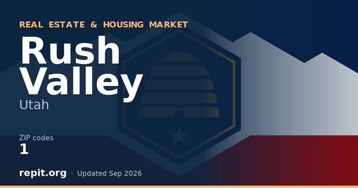 Rush Valley, UT real estate and housing market — 1 ZIP code