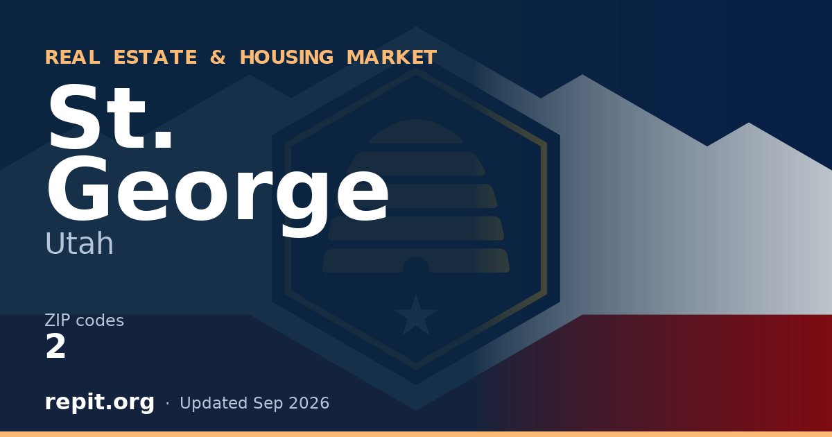 St. George, UT real estate and housing market — 2 ZIP codes