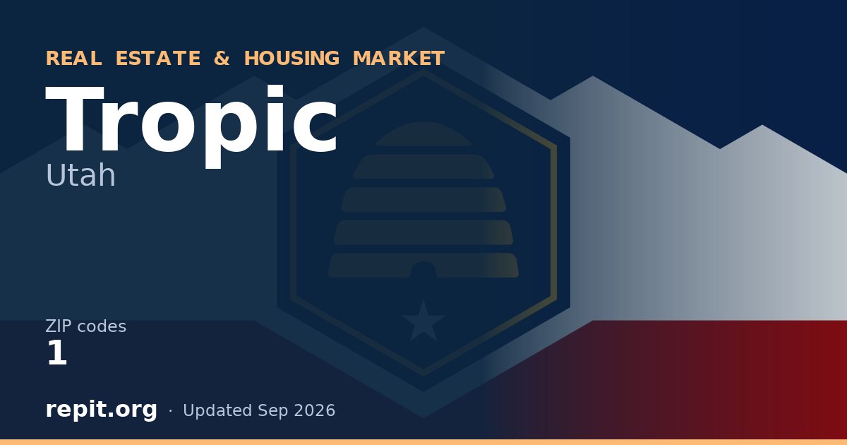 Tropic, UT real estate and housing market — 1 ZIP code