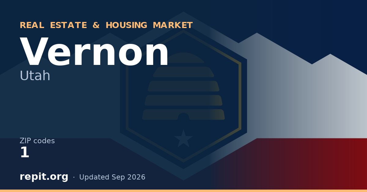 Vernon, UT real estate and housing market — 1 ZIP code