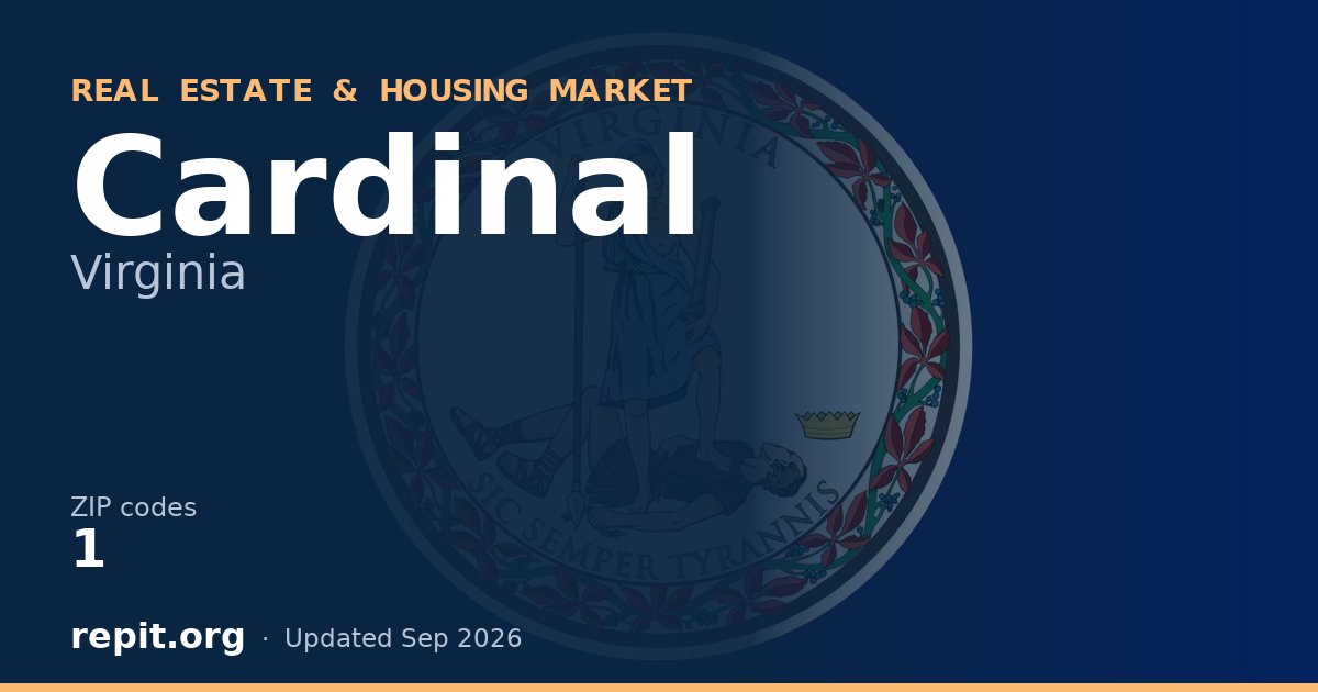 Cardinal, VA real estate and housing market — 1 ZIP code
