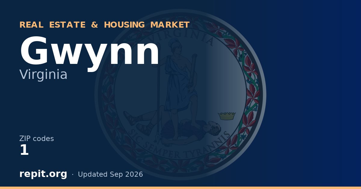 Gwynn, VA real estate and housing market — 1 ZIP code