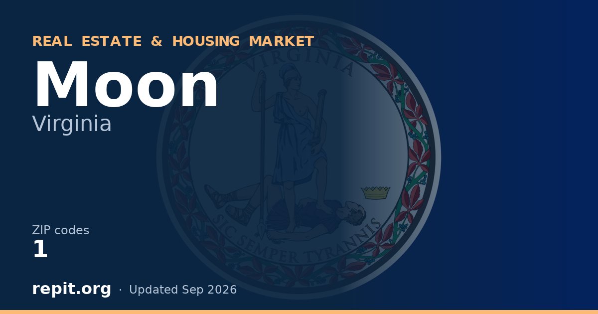 Moon, VA real estate and housing market — 1 ZIP code