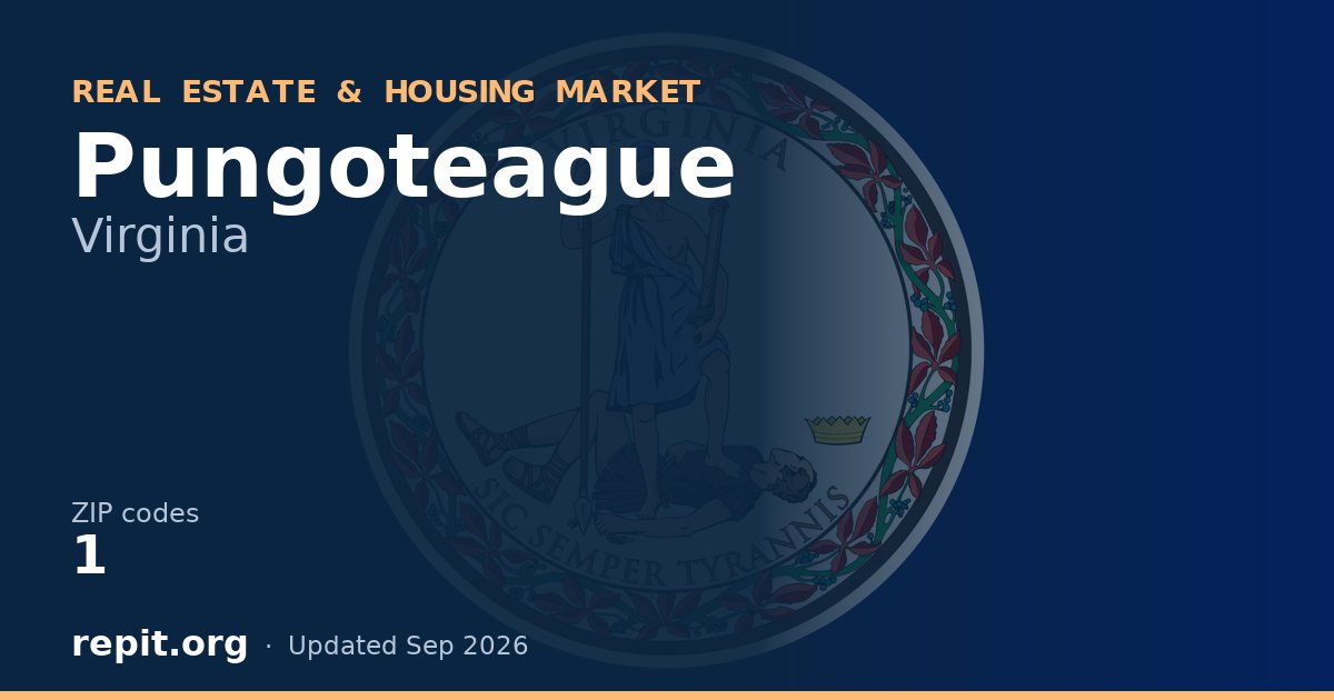 Pungoteague, VA real estate and housing market — 1 ZIP code