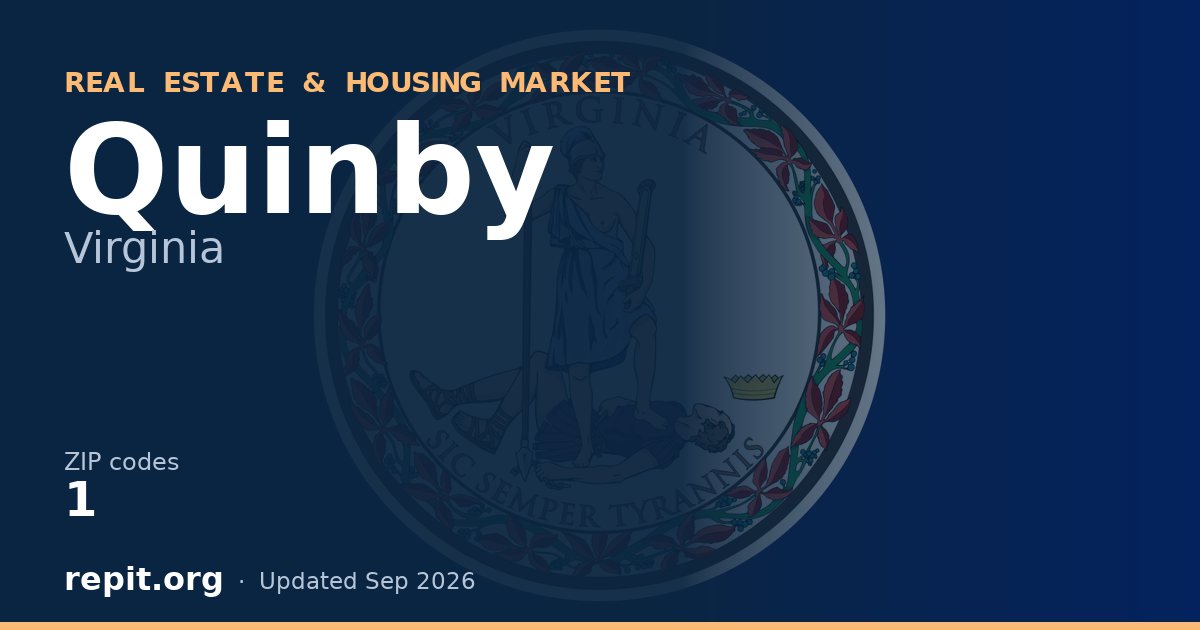 Quinby, VA real estate and housing market — 1 ZIP code