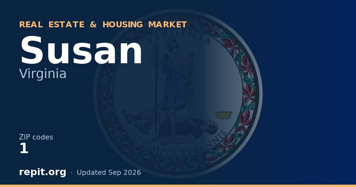 Susan, VA real estate and housing market — 1 ZIP code