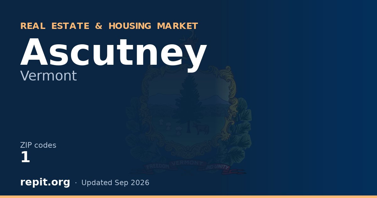 Ascutney, VT real estate and housing market — 1 ZIP code