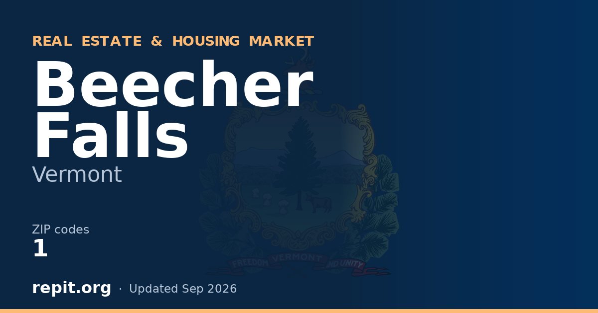 Beecher Falls, VT real estate and housing market — 1 ZIP code