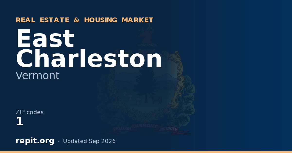 East Charleston, VT real estate and housing market — 1 ZIP code