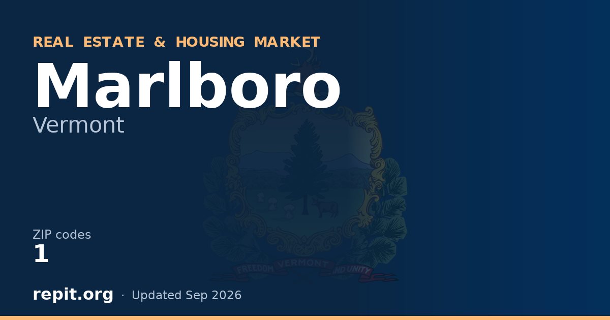 Marlboro, VT real estate and housing market — 1 ZIP code
