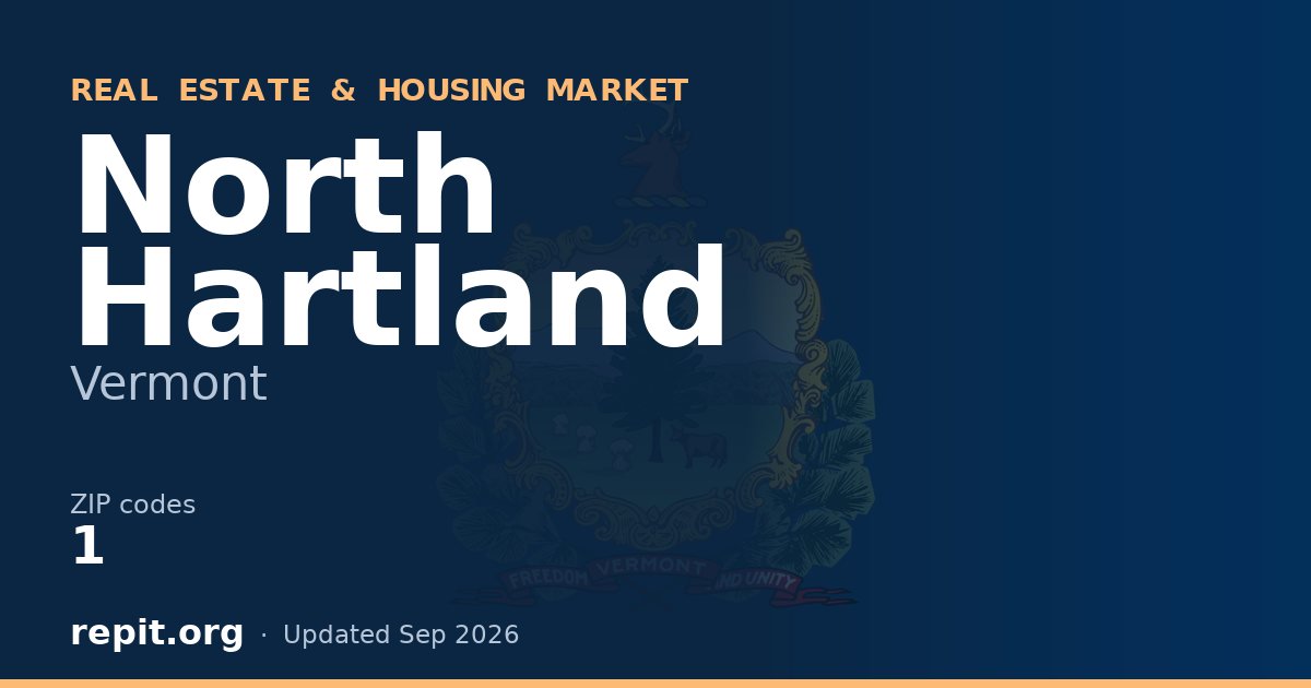 North Hartland, VT real estate and housing market — 1 ZIP code