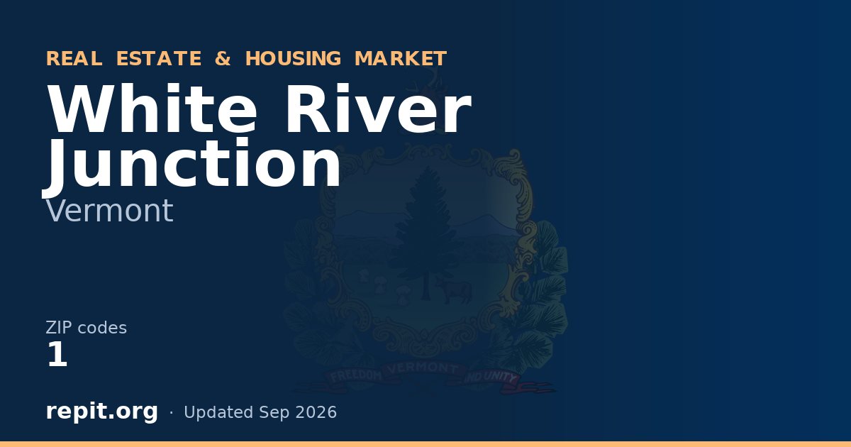 White River Junction, VT real estate and housing market — 1 ZIP code