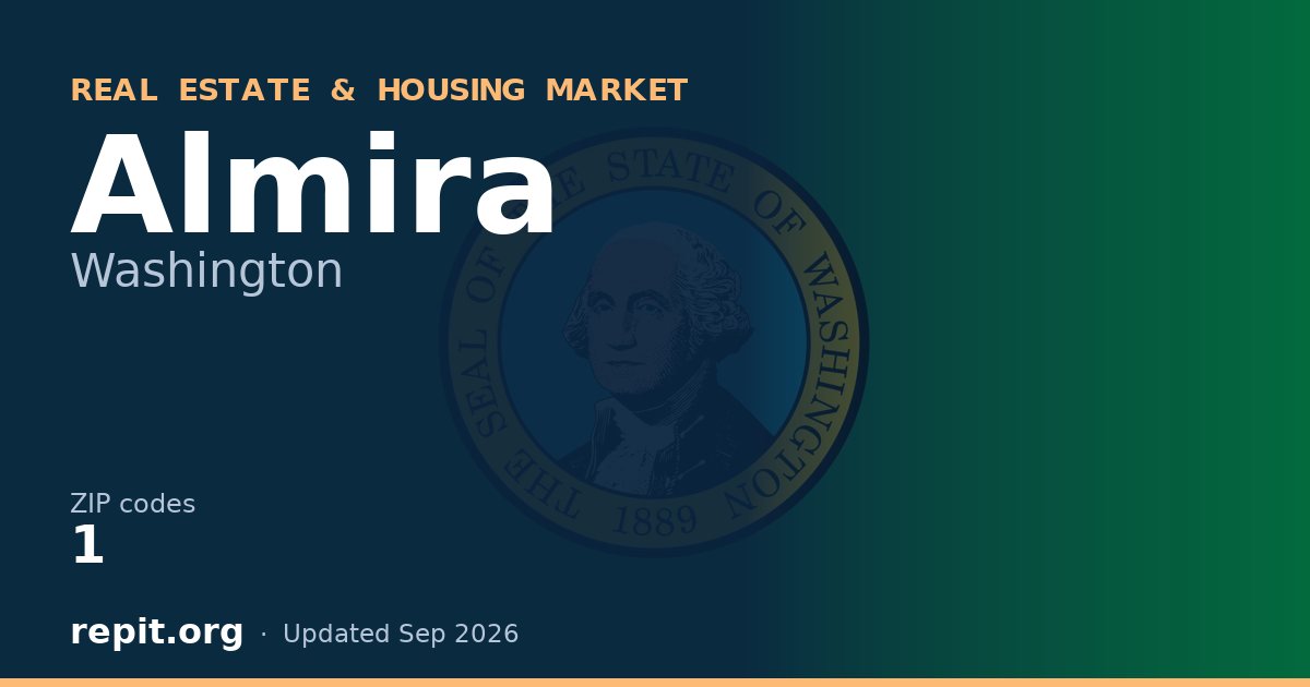 Almira, WA real estate and housing market — 1 ZIP code