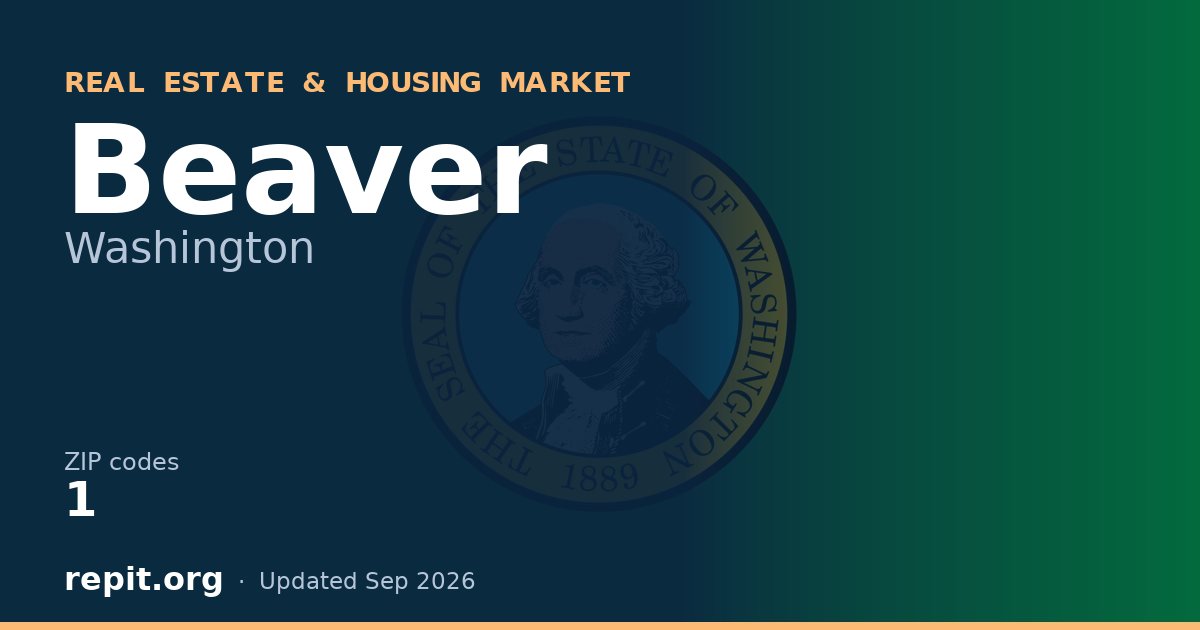 Beaver, WA real estate and housing market — 1 ZIP code