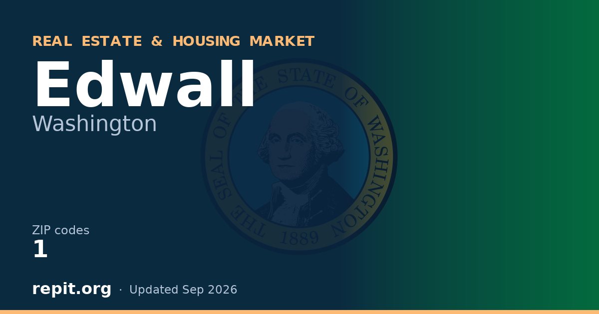 Edwall, WA real estate and housing market — 1 ZIP code