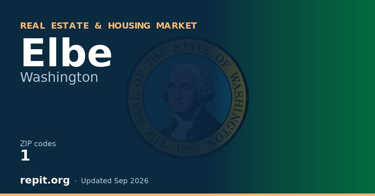 Elbe, WA real estate and housing market — 1 ZIP code