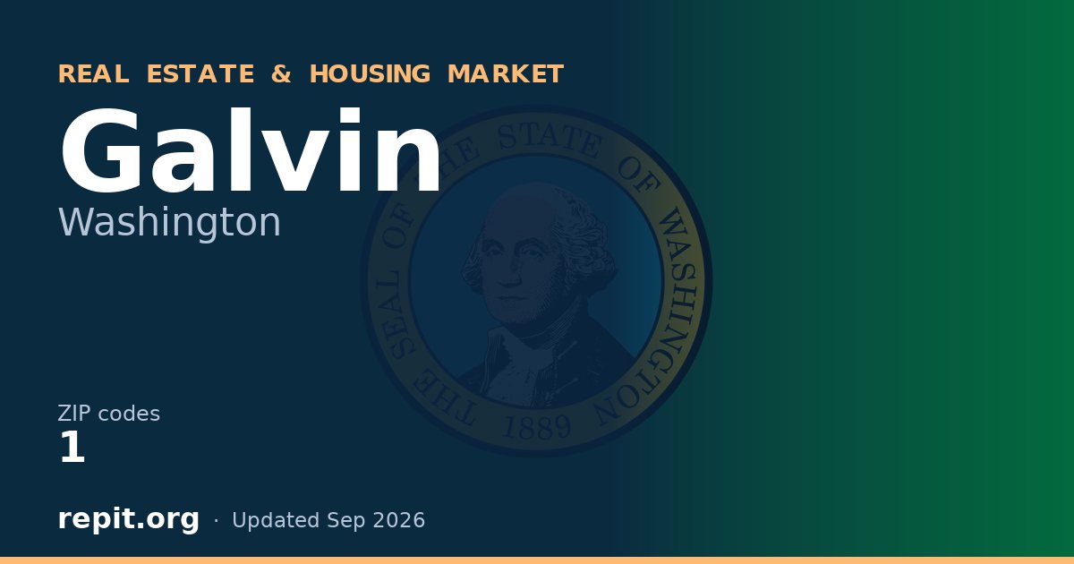 Galvin, WA real estate and housing market — 1 ZIP code