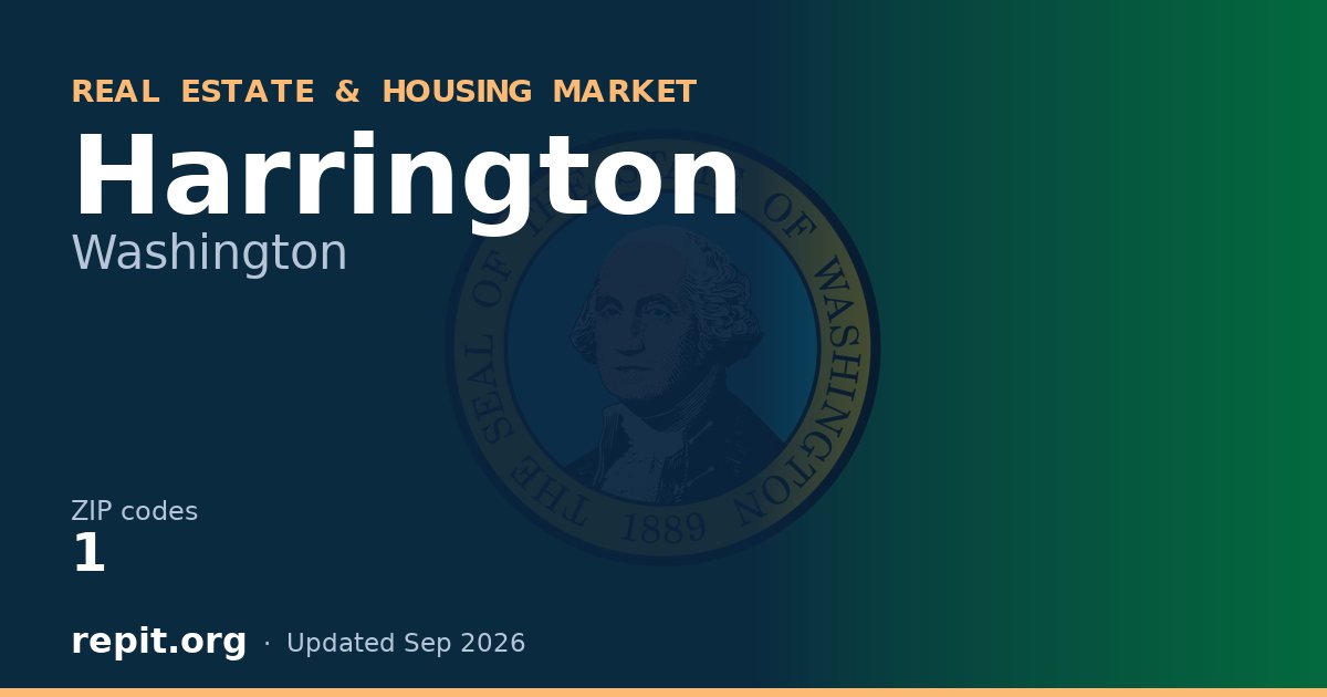 Harrington, WA real estate and housing market — 1 ZIP code