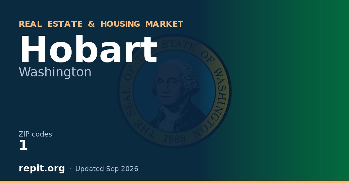 Hobart, WA real estate and housing market — 1 ZIP code
