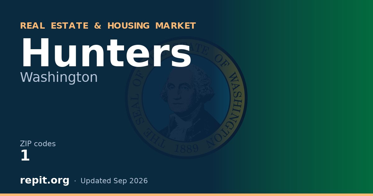 Hunters, WA real estate and housing market — 1 ZIP code