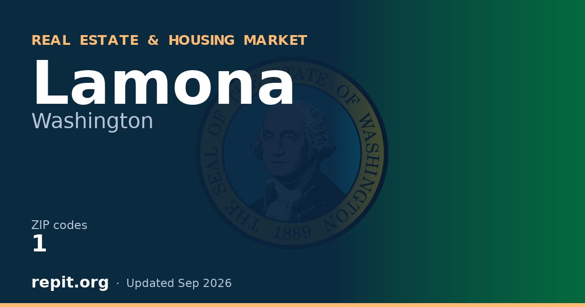 Lamona, WA real estate and housing market — 1 ZIP code