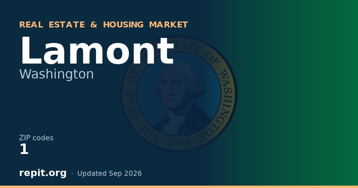Lamont, WA real estate and housing market — 1 ZIP code