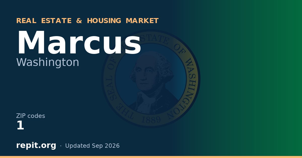 Marcus, WA real estate and housing market — 1 ZIP code
