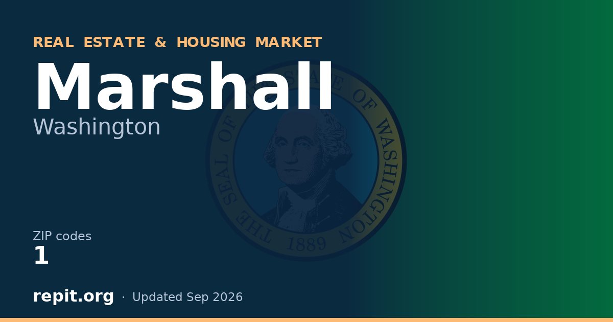 Marshall, WA real estate and housing market — 1 ZIP code