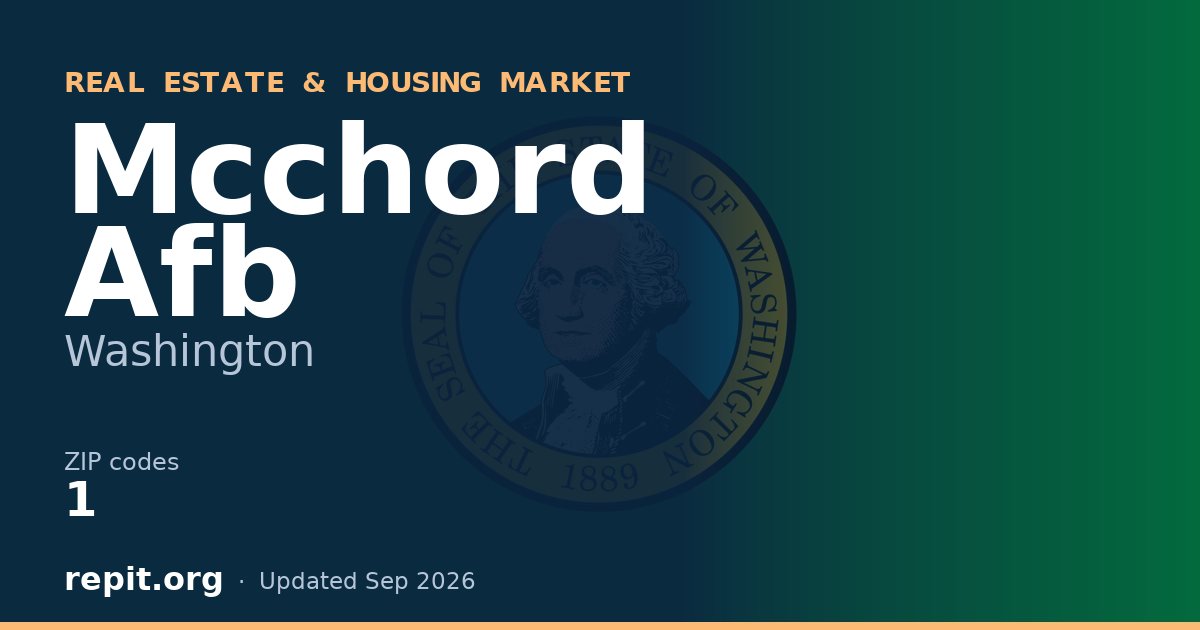 Mcchord Afb, WA real estate and housing market — 1 ZIP code