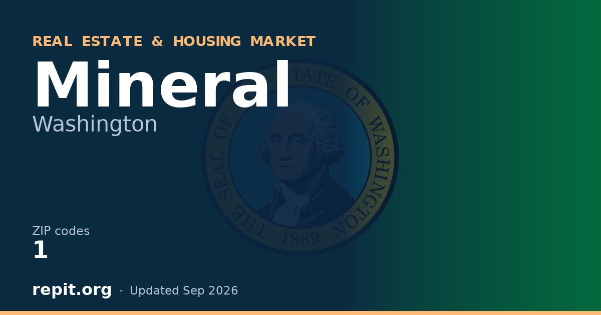 Mineral, WA real estate and housing market — 1 ZIP code