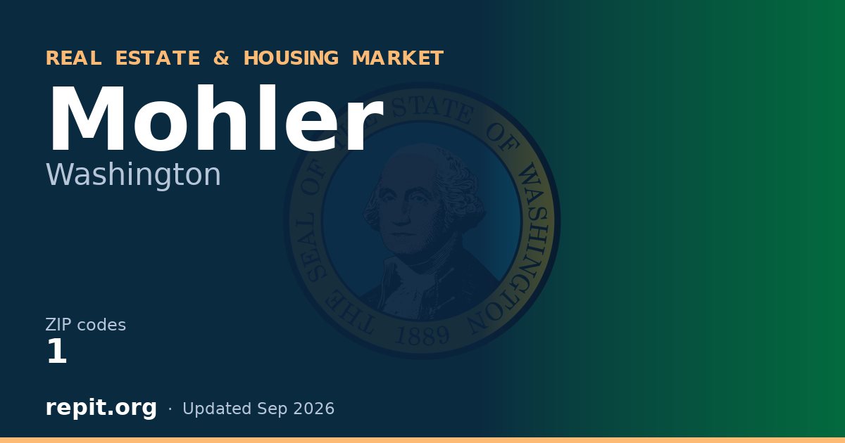 Mohler, WA real estate and housing market — 1 ZIP code