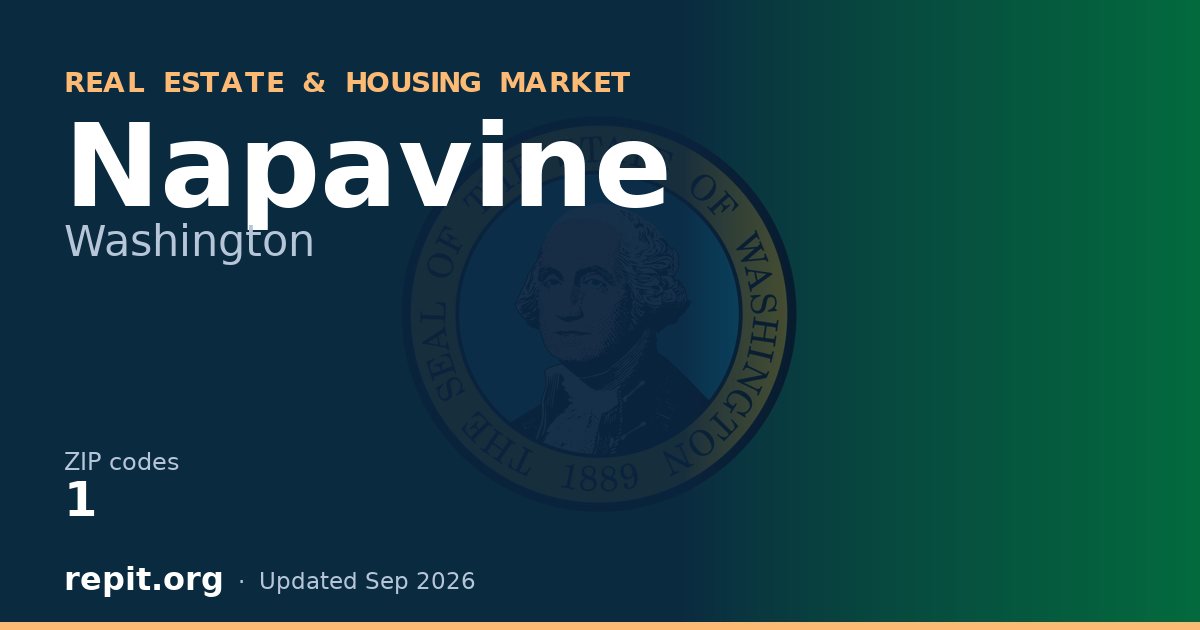Napavine, WA real estate and housing market — 1 ZIP code