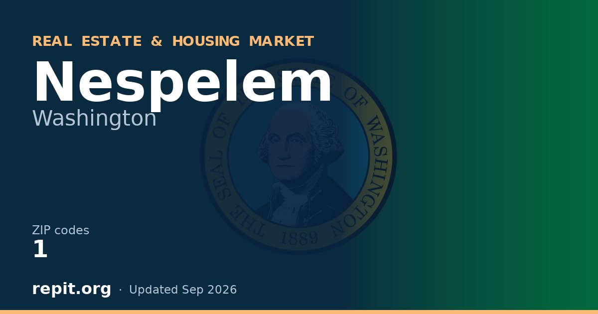 Nespelem, WA real estate and housing market — 1 ZIP code