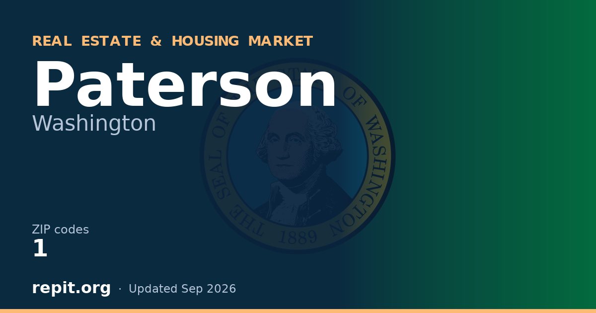 Paterson, WA real estate and housing market — 1 ZIP code