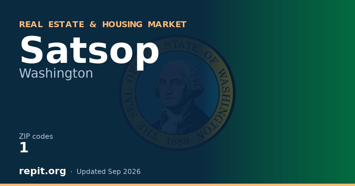Satsop, WA real estate and housing market — 1 ZIP code