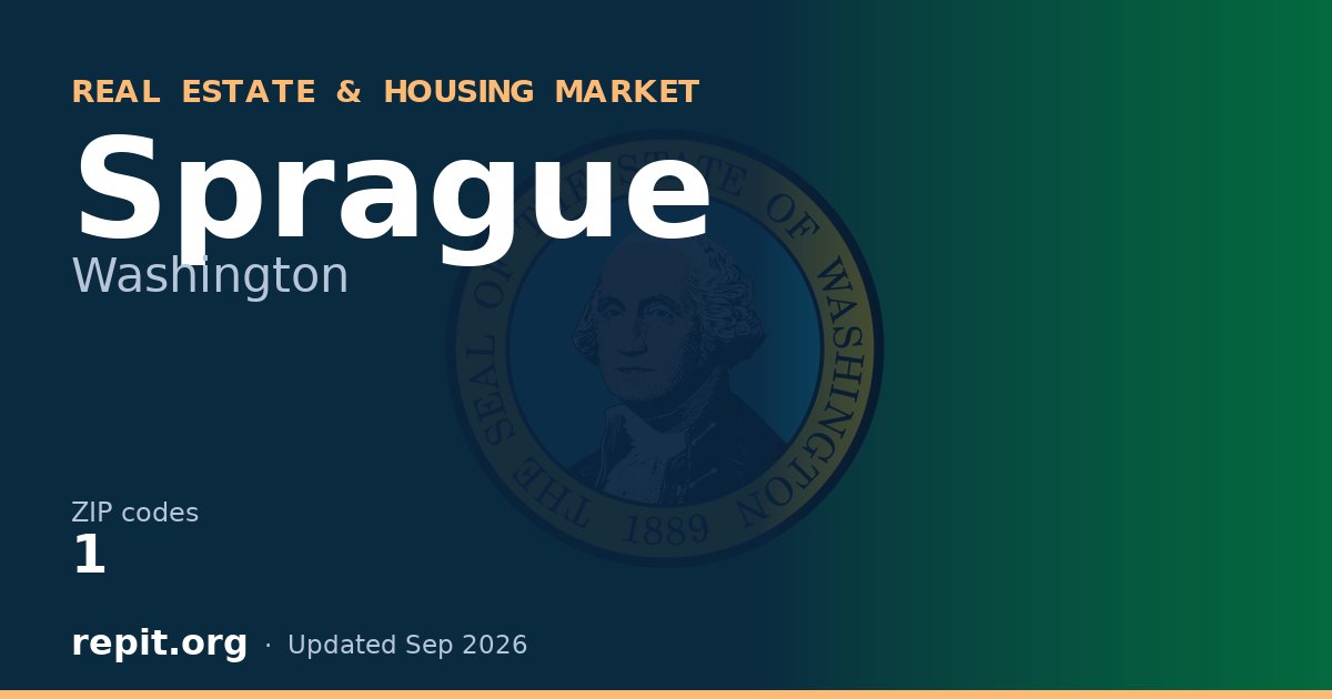 Sprague, WA real estate and housing market — 1 ZIP code